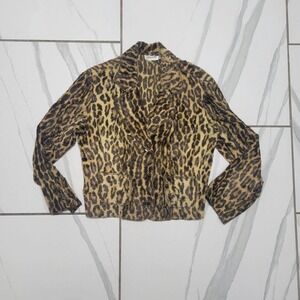 Vintage Animal Print Neiman Marcus Nordstrom tailored blazer XS cheetah
